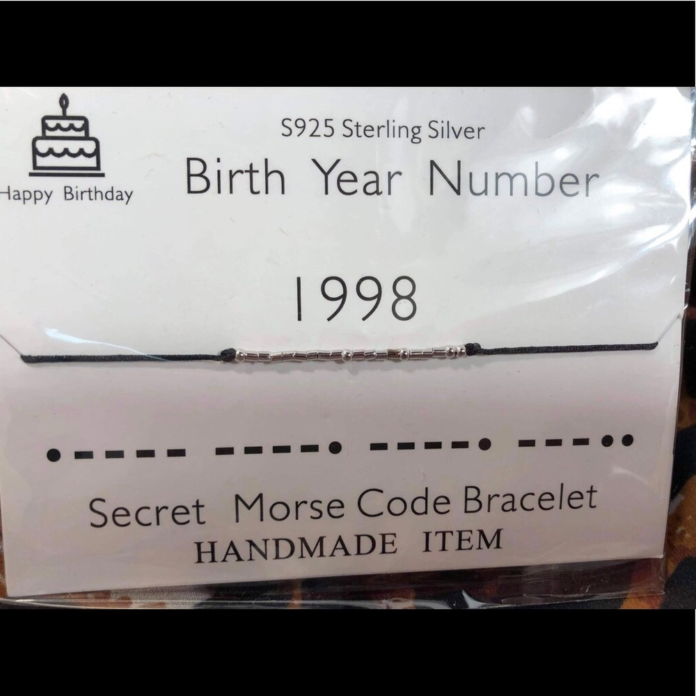 Birth Year Number Morse Code Bracelet